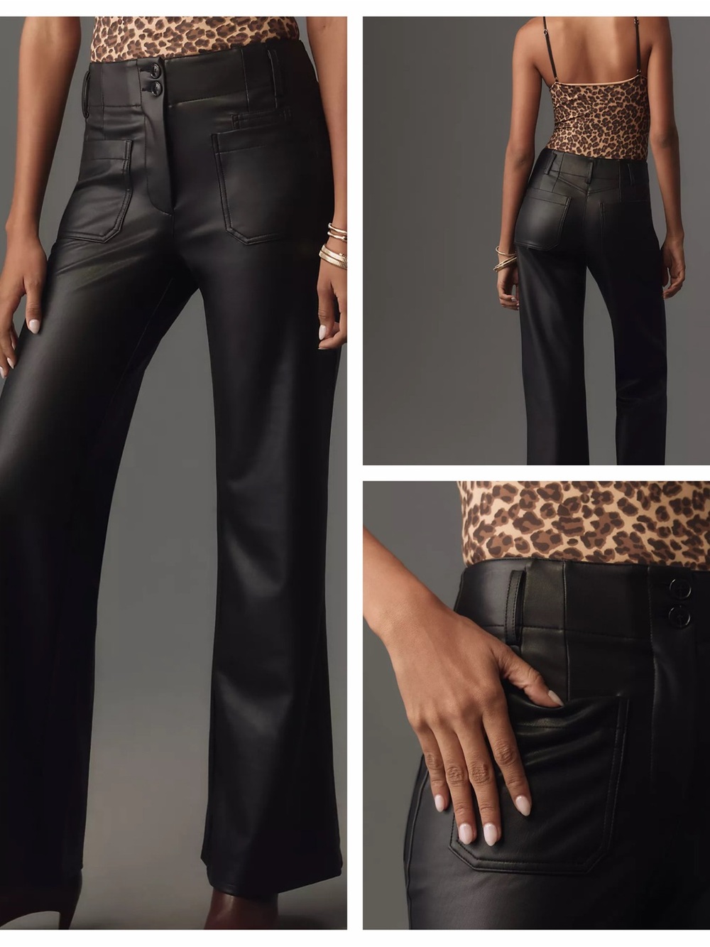 The Junie High-Rise Flare Pants by Maeve-25- Blk-NWT
